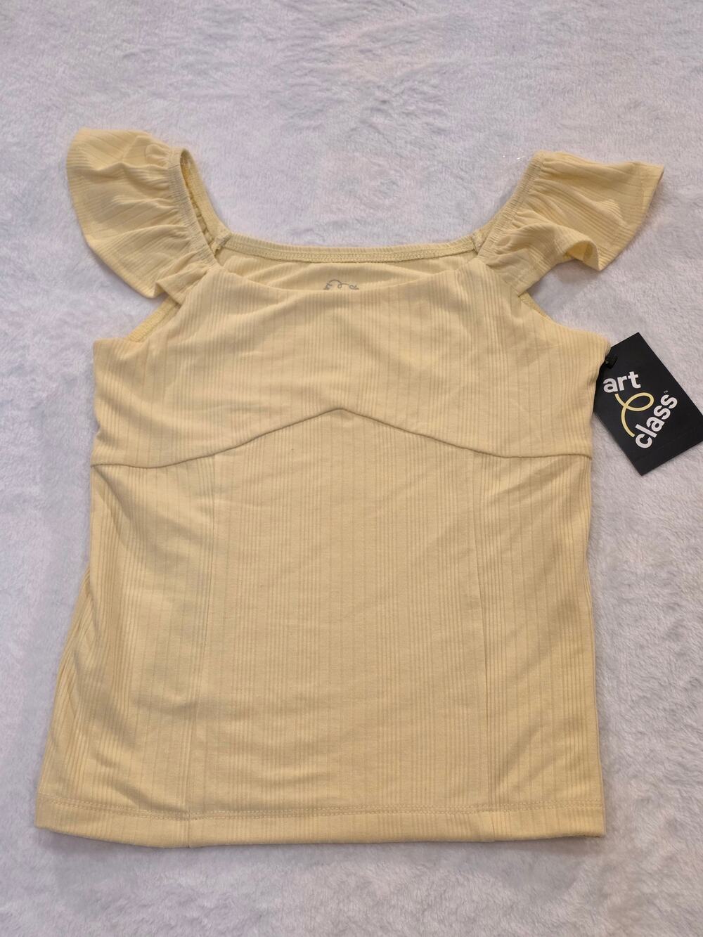 Art Class Little Girls Yellow Tank Top 8 NWT
